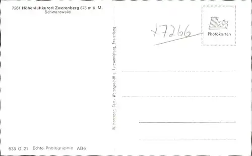 Zwerenberg Neuweiler  Kat. Neuweiler