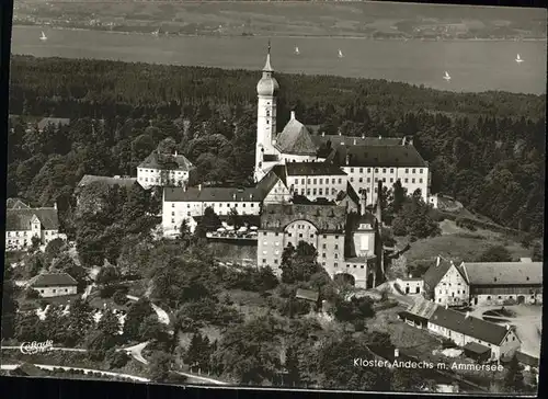 Kloster Andechs Fliegeraufnahme Ammersee Kat. Andechs