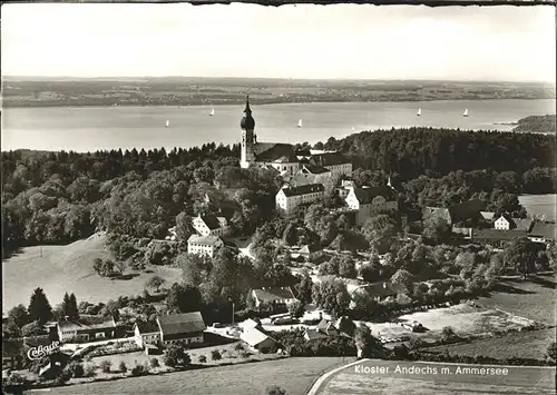 Kloster Andechs Fliegeraufnahme Ammersee Kat. Andechs