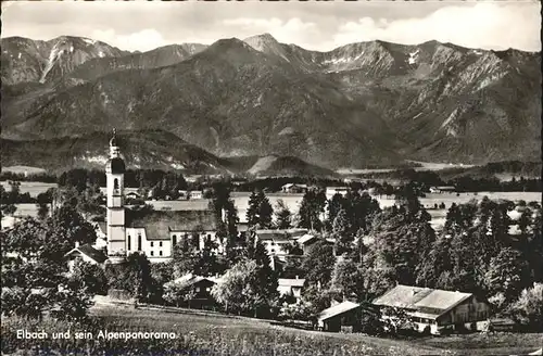 Elbach Miesbach Alpenpanorama Kat. Fischbachau