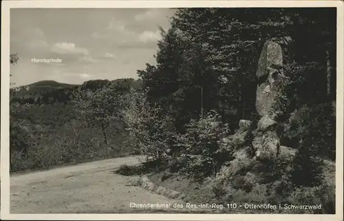 Ottenhoefen Schwarzwald Ehrendenkmaoe des Res.-Inf.-Reg. Kat. Ottenhoefen im Schwarzwald