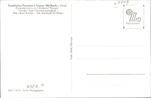 Bleibach Gasthof z. Sonne Kat. Gutach im Breisgau