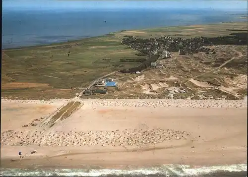 Amrum Badestrand Norddorf Flugaufnahme Kat. Nebel