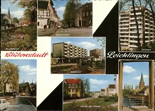 Leichlingen Rheinland Bluetenstadt, Gartenstrasse, Wupperbruecke / Leichlingen (Rheinland) /Rheinisch-Bergischer Kreis LKR