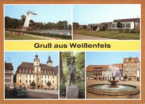 Weissenfels Saale Freibad, Rathaus, Karl-Marx-Platz / Weissenfels /Burgenlandkreis LKR