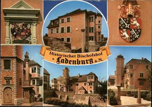 Ladenburg Historischer Bischofshof Stadwappen Kat. Ladenburg