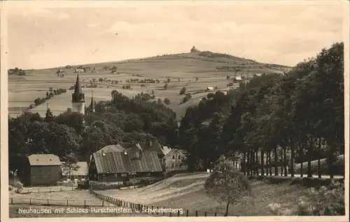 Neuhausen Erzgebirge Schloss Purschenstein Schartenberg Kat. Neuhausen Erzgebirge