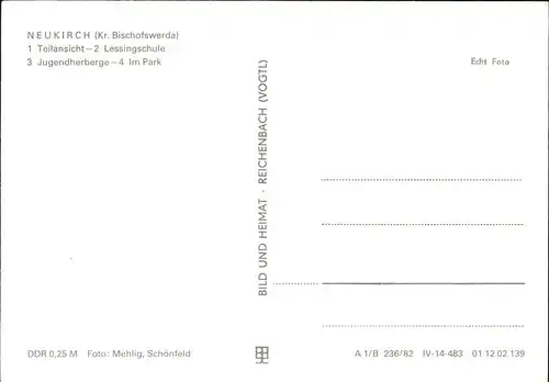 Neukirch Lausitz Jugendherberge Lessingschule Park Kat. Neukirch Lausitz