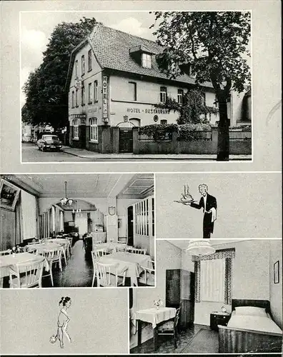 Hamborn [Verlag] Hotel Restaurant Klappkarte Kat. Duisburg