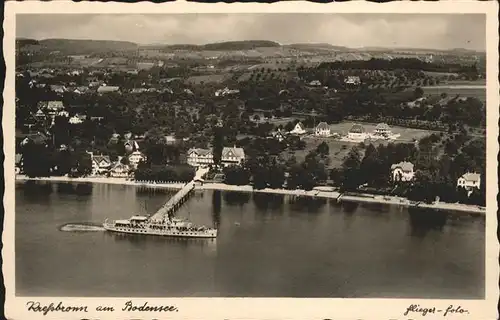 Kressbronn Bodensee Fliegeraufnahme Schiff Kat. Kressbronn am Bodensee