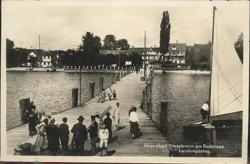 Kressbronn Bodensee Strandbad Landungssteg Kat. Kressbronn am Bodensee