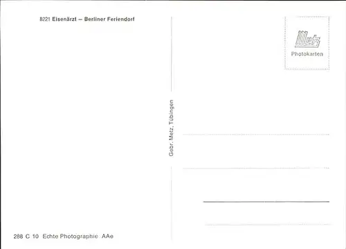 Eisenaerzt Berliner Feriendorf Kat. Siegsdorf