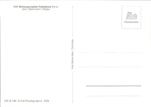 Tiefenbach Oberstdorf Winter Kat. Oberstdorf