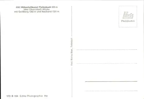 Tiefenbach Oberstdorf Geissberg Naswand Kat. Oberstdorf