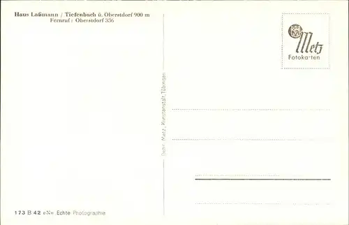 Tiefenbach Oberstdorf Haus Lassmann Kat. Oberstdorf