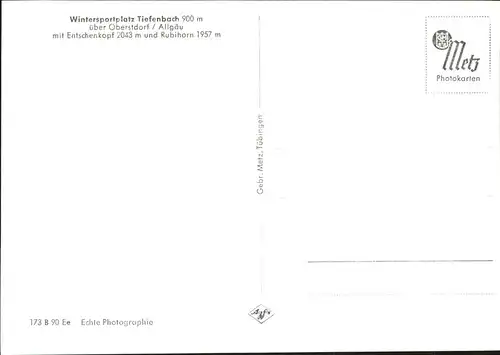 Tiefenbach Oberstdorf Etschenkopf Rubihorn Kat. Oberstdorf