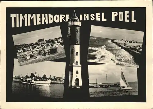 Insel Poel Timmendorf Leuchtturm Schiff Segelschiff Zeltplatz Kat. Insel Poel