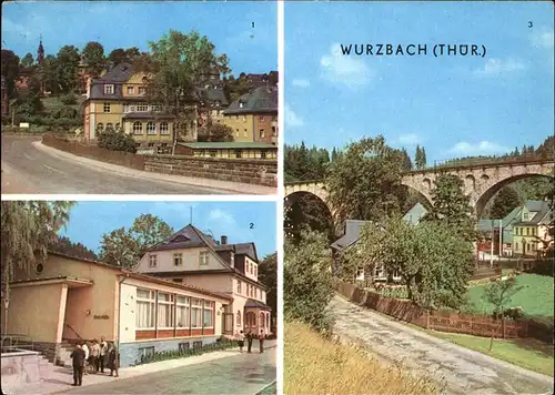 Wurzbach Rathaus Erholungsheim Rudi Arnstadt Viadukt Kat. Wurzbach