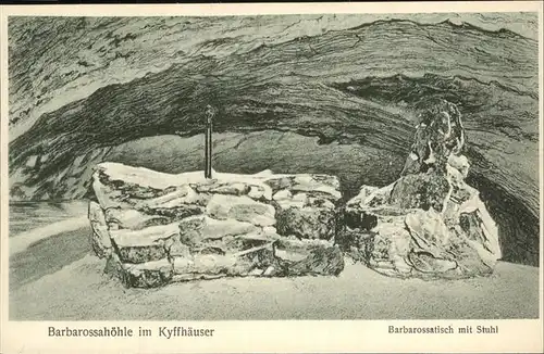 Kyffhaeuser Barbarossahoehle Tisch Stuhl Kat. Bad Frankenhausen