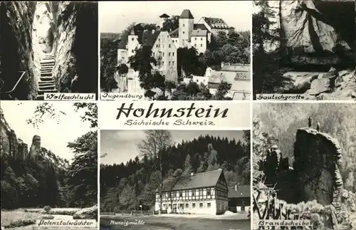 Hohnstein Jugendburg gautschgrotte Russigmuehle Kat. Hohnstein