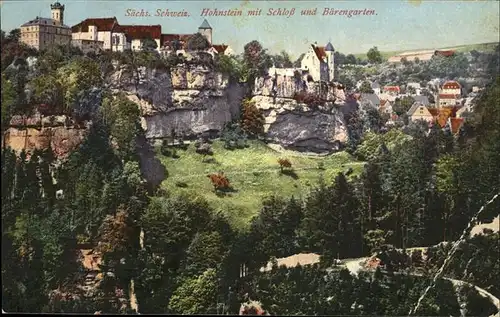 Hohnstein Schloss Baerengarten Kat. Hohnstein