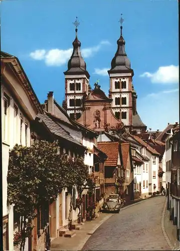 Amorbach Odenwald Abteigasse Abeikirche Kat. Amorbach