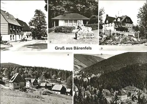 Baerenfels Erzgebirge Kurpark Cafe Edelmann Kat. Altenberg