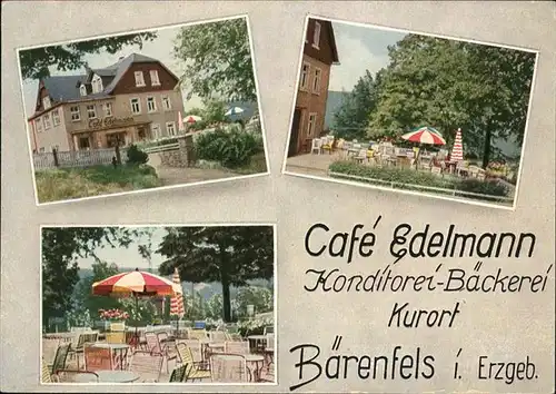 Baerenfels Erzgebirge Cafe Edelmann Kat. Altenberg