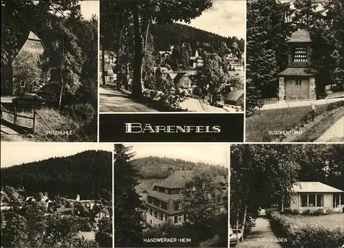 Baerenfels Erzgebirge Glockenturm Putzmuehle Kuranlagen Kat. Altenberg