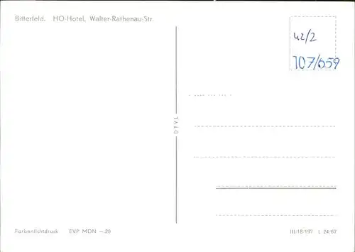 Bitterfeld HO-Hotel Walter-Rathenau-Str. Kat. Bitterfeld