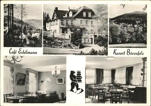 Baerenfels Erzgebirge Cafe Edelmann Kat. Altenberg