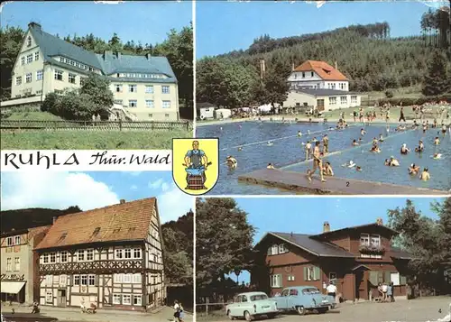 Ruhla Kinderkurheim Waldbad Heimatmuseum Ruhlaer Skihuette Kat. Ruhla