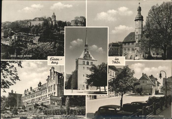 Eisenberg Thueringen Schloss Rathaus Schillerschule