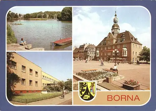 Borna Wappen Boot Kinder Breiter Teich Kat. Borna