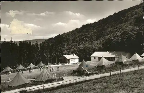 Edersee Jugendrotkreuz Zeltlage Albert Schweize Camping Zelte Kinder Kat. Edertal