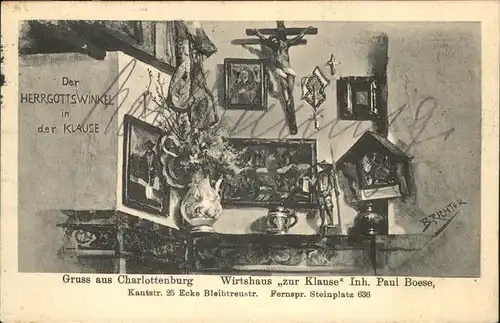 Charlottenburg Wirtshaus zur Klause Paul Boese / Berlin /Berlin Stadtkreis