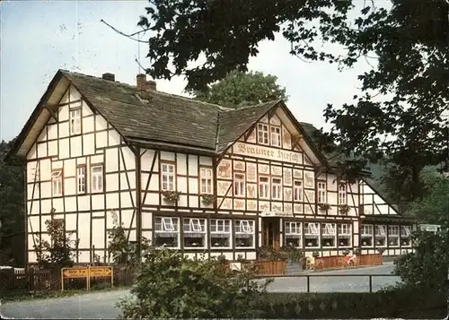 Neuhaus Solling Hotel Brauner Hirsch Fachwerkhaus Kat. Holzminden