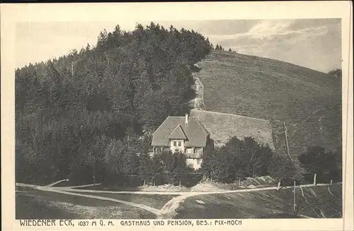 Wieden Schwarzwald Wiedener Eck Gasthaus Pension Bes. Fix-Hoch Kat. Wieden