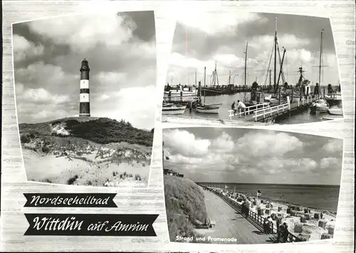 Wittduen Leuchtturm Strand Promenade Schiffe Kat. Wittduen