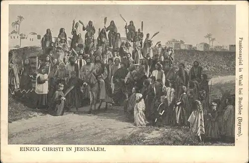 Buchloe Passionsspiel in Waal Einzug Christi in Jerusalem Kat. Buchloe