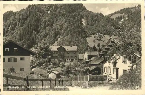 Tiefenbach Oberstdorf Erholungsheim Edelweiss Kat. Oberstdorf