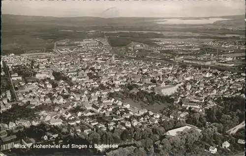 Hohentwiel Luftbild Kat. Singen (Hohentwiel)