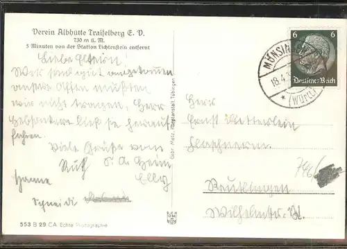 Traifelberg Verein Althuette  Kat. Lichtenstein