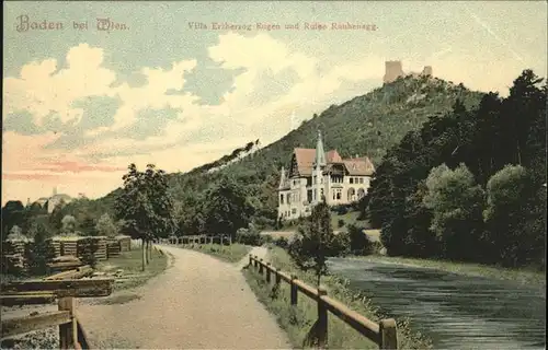 Baden Wien Villa Erzherzog Eugen Ruine Rauhenegg Kat. Baden