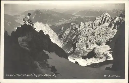 Zugspitze Irmerscharte Hoellental Kat. Garmisch-Partenkirchen