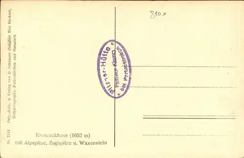 Partenkirchen Kreuzeckhaus Alpspitze Zugspitze Waxenstein