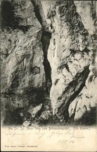 Kiefersfelden Am Dr. Jul. Mayr Weg Bruennsteingipfel (die Klamm) Kat. Kiefersfelden