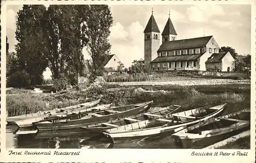 Reichenau Bodensee Basilika St. Peter u. Paul Boote Kat. Reichenau