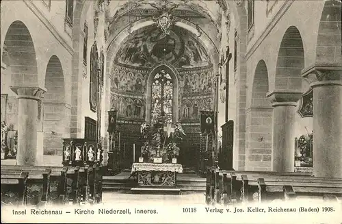 Reichenau Bodensee Kirche Niederzell Inneres Kat. Reichenau
