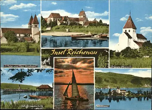 Reichenau Bodensee St. Georg Schiffslandestelle St. Peter und Paul Kat. Reichenau